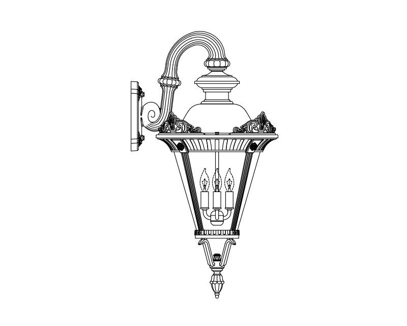 Stockholm, Medium, aluminum, Wall Mount, Clear acrylic, (4) 25W B10, 120V